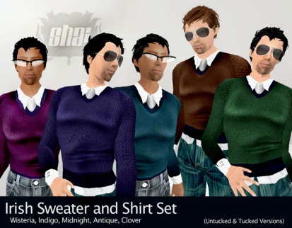 Men’s Irish Sweater and Shirt Sets